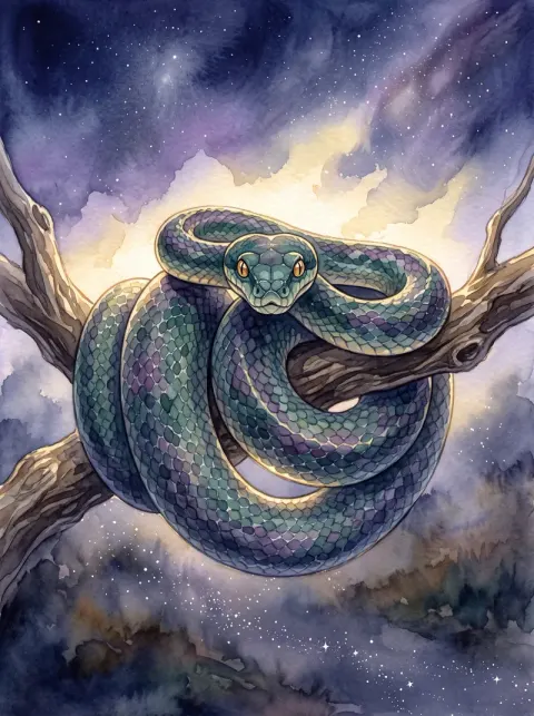 Carta 7 do baralho cigano, a Serpente
