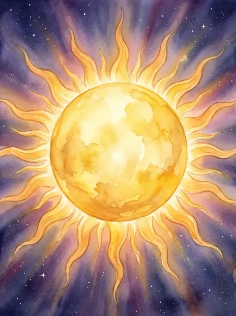 Carta 31 do baralho cigano, o Sol