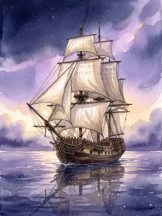 Carta 3 do baralho cigano, Navio