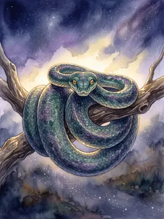 Carta 7 do baralho cigano, Serpente